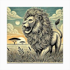 Tattoo Lion 4 Canvas Print