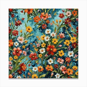 Flowers In The Garden Canvas Print