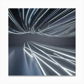 Neon white lines Canvas Print