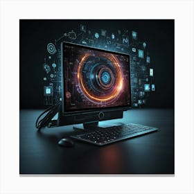 Computer Screen Canvas Print