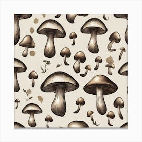 Mushrooms As A Logo (58) Canvas Print