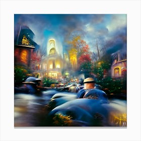 Disneyland At Night Canvas Print