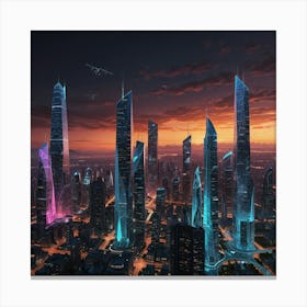 Futuristic Cityscape 7 Canvas Print