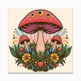 Psychedelic Mushroom 1 Canvas Print