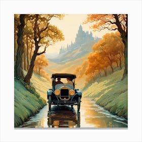 Car On The Road 2 Canvas Print