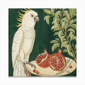 Cockatoo And Pomegranate, Walter Crane 5 Canvas Print