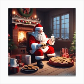 Christmas Santa 21 Canvas Print