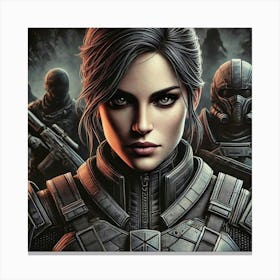 A Detailed Character Portrait Of Nina Volkov From Season 9 Canvas Print