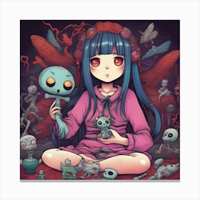 Zombie Girl Canvas Print