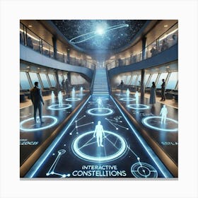 A Futuristic Walkway Called The Interactive Conste Canvas Print