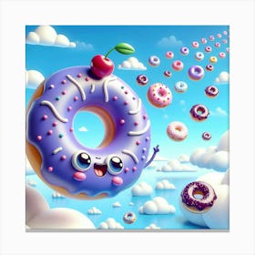 Donuts In The Sky Canvas Print