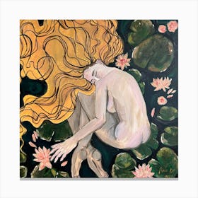 Nude With Water Lilies Canvas Print