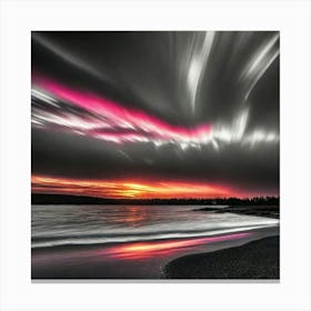 Sunset Over The Ocean 1 Canvas Print