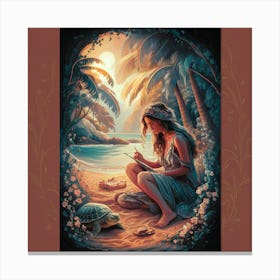 Hawaiian Girl Canvas Print