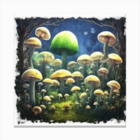 Mushroom Forest 4 Canvas Print