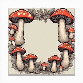 Mushroom Frame 10 Canvas Print