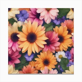 Colorful Flowers Canvas Print