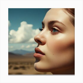 Surreal Womans Face Canvas Print