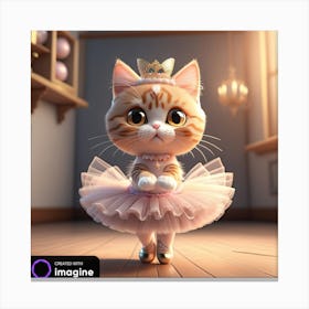 Ballerina Cat Canvas Print