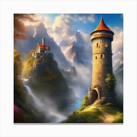 Castle In The Mountains 3 Canvas Print