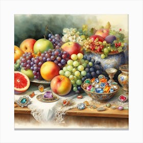 Fruit And Jewels Canvas Print