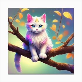 Cat In The Tree 1 Canvas Print