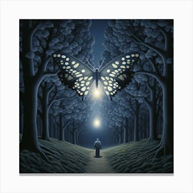 Moth In The Forest Canvas Print