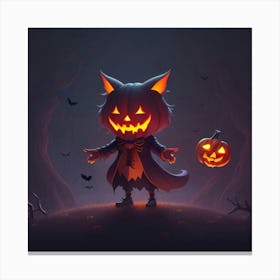 Halloween Cat Canvas Print