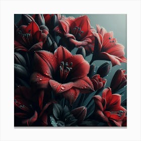 Red Lilies Canvas Print