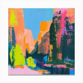 Colourful Abstract Zion National Park 2 Canvas Print