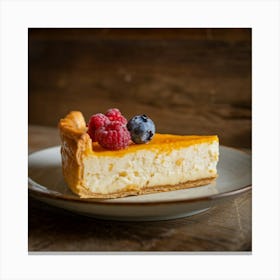 Cheesecake On A Plate 1 Canvas Print