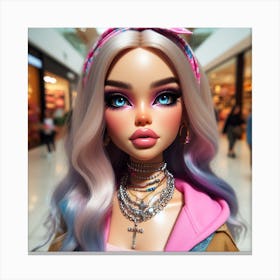 Barbie Doll In The Mall Canvas Print