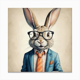 Rabbit In A Suit 29 Canvas Print