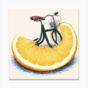 Orange Bicycle 18 Canvas Print