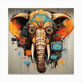 Elephant Head 1 Canvas Print