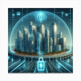 Futuristic Cityscape 25 Canvas Print