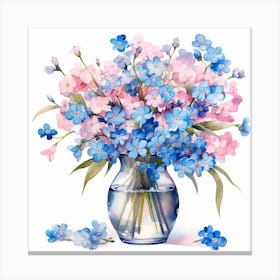 Mixed Forget Me Nots Canvas Print