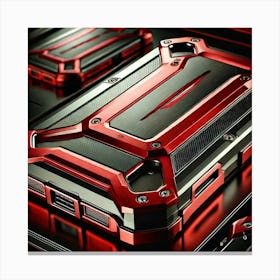 A Futuristic Red Alloy Protective Case For The Ares X1 Canvas Print