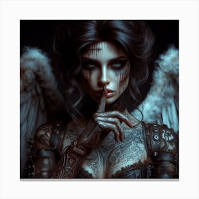 Gothic Angel Quiet Pain Canvas Print