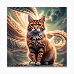 Cat With Wings Canvas Print