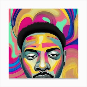 Black man painting Canvas Print