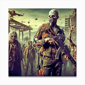 Zombies In The City 1 Canvas Print