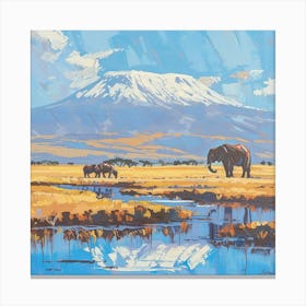 Kenyan Elephants Canvas Print