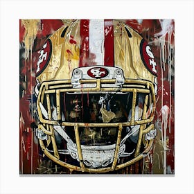 San Francisco 49ers Type Helmet Canvas Print