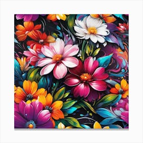 Colorful Flowers 24 Canvas Print