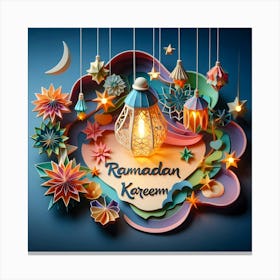 Ramadan Kareem Mubarak Greetings 3 Canvas Print