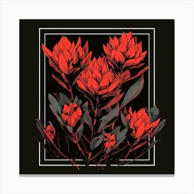 Red Proteas Canvas Print