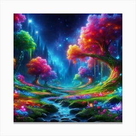 Psychedelic Forest Canvas Print