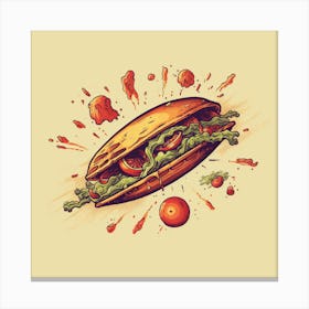 Taco Illustration Canvas Print