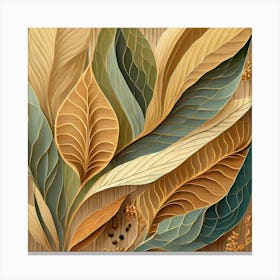 Firefly Beautiful Modern Detailed Botanical Rustic Wood Background Of Herbs And Spices; Illustration (4) Canvas Print